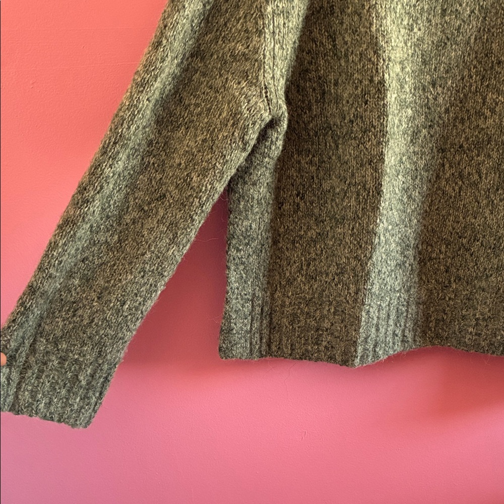 COS Green Heathered Cowl Neck Sweater - Picture 5 of 14